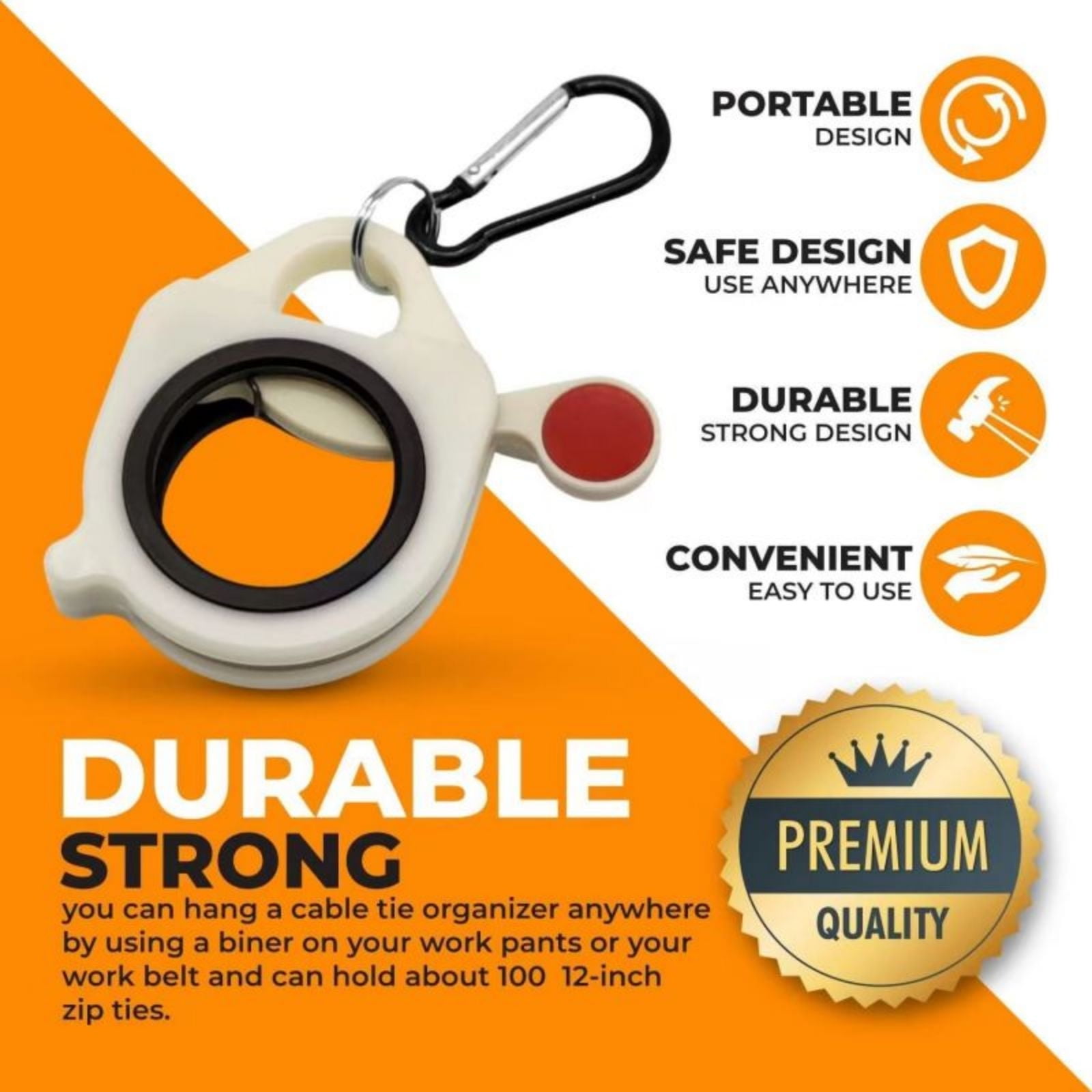 ECHOYY Zip Tie Holder And Organizer Holder Strong Efficient Solution