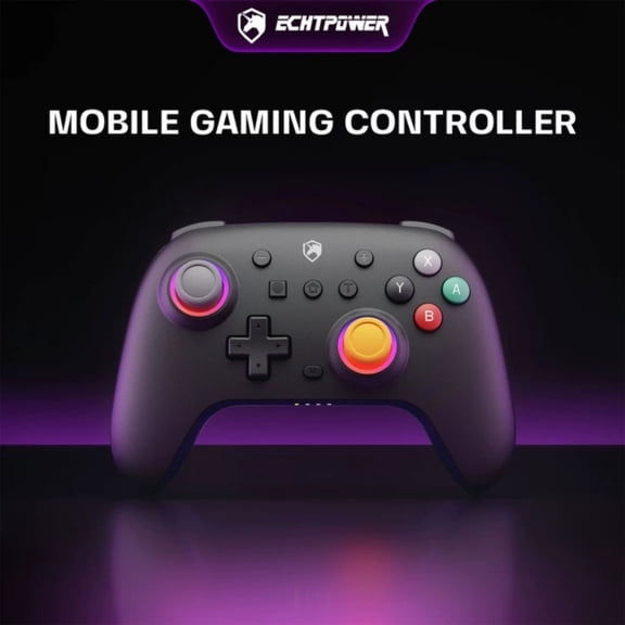 ECHTPower Bluetooth Wireless Pro Controller with Hall Effect Joystick for Nintendo Switch and PC (Black)