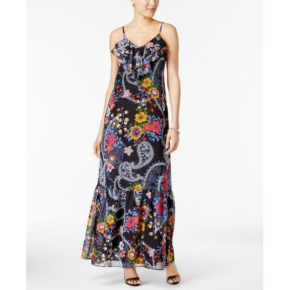 ECI Printed Maxi Dress Printed Multi Floral S