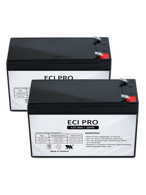 2 pack 12V 9Ah Sealed Lead Acid Battery Maintenance-Free, Rechargeable AGM For UPS replacement battery