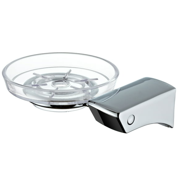 ECKOREA Polished Chrome Soap Dish Holder ECK-180B, Soap Dish Included, Durable Zinc Alloy, Wall-Mounted, Screw-in