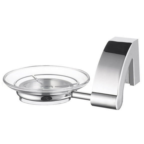 ECKOREA Polished Chrome Soap Dish Holder ECK-260B, Soap Dish Included, Durable Zinc Alloy, Wall-Mounted, Screw-in