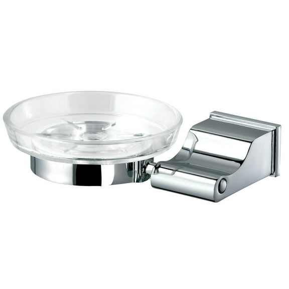 ECKOREA Polished Chrome Soap Dish Holder ECK-600B, Soap Dish Included, Durable Zinc Alloy, Wall-Mounted, Screw-in