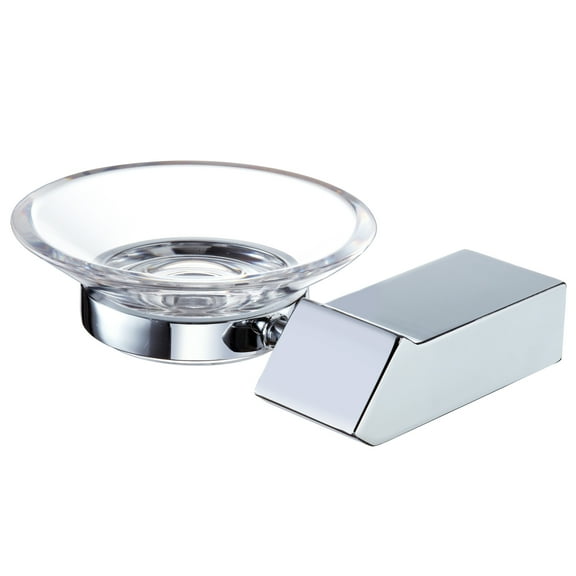ECKOREA Polished Chrome Soap Dish Holder ECK-640B, Soap Dish Included, Durable Zinc Alloy, Wall-Mounted, Screw-in