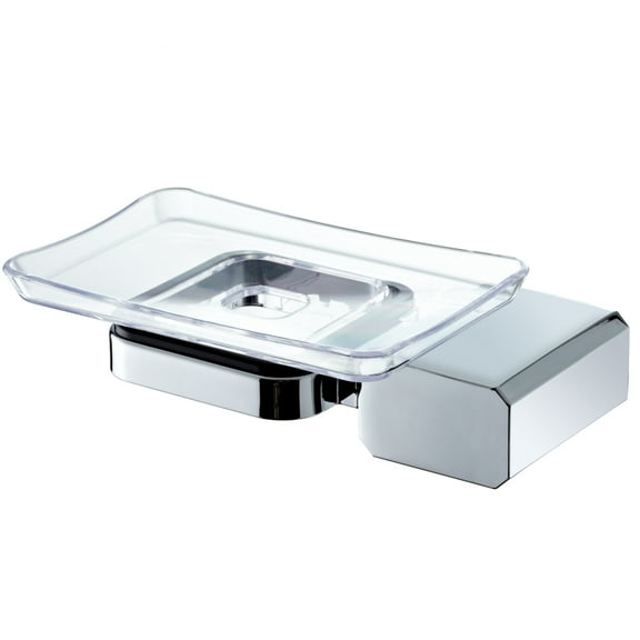 ECKOREA Polished Chrome Soap Dish Holder ECK-710B, Soap Dish Included, Durable Zinc Alloy, Wall-Mounted, Screw-in
