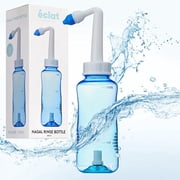 clat Nasal Rinse Bottle - Gentle Pressure Nasal Irrigation, Total Control Smart Auto Flow On/Off Valve, BPA-Free Nose Wash Cleaner Sinus Clearer for Kids & Adults 300mL, Bottle Only