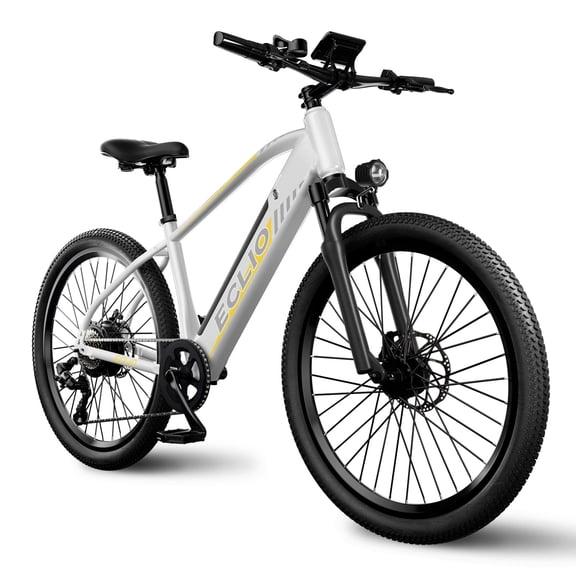 ECLIO 26 inch Adult Electric Bike, 750W Peak Commuter Ebike, Electric Mountain Bike 50 Mile Range, 20 mph, 7-Speed,UL2849 - White