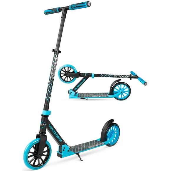 Madd Gear Eclipse Commuter Scooter with 200mm Blue Wheels - Suitable for Kids and Adults