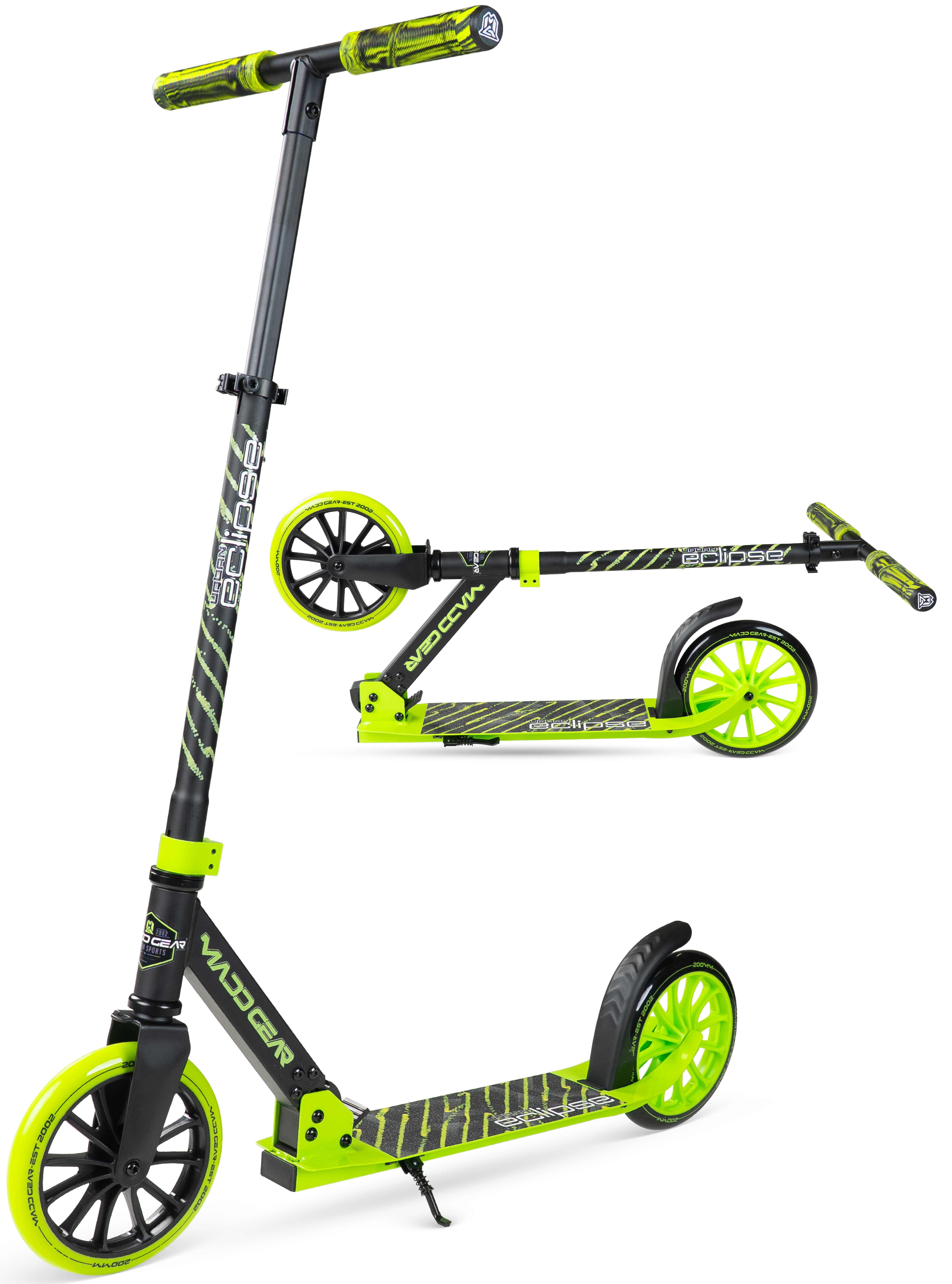 Madd Gear Eclipse Commuter 200mm Wheels Scooter - Great for Kids and Adults, Green