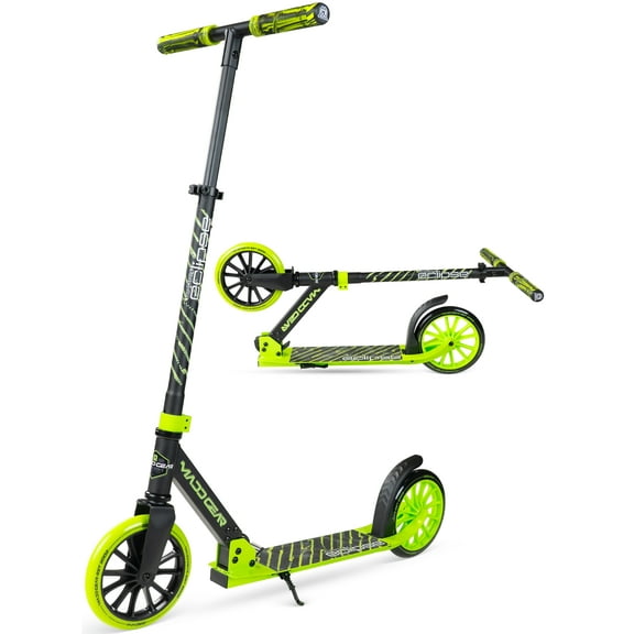 Madd Gear Eclipse Commuter 200mm Wheels Scooter - Great for Kids and Adults, Green