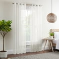 thumbnail image 1 of ECLIPSE Kiara Modern Sheer Voile Light Filtering Grommet Window Curtains for Bedroom (2 Panels), 54 in x 84 in, Ivory, 1 of 7