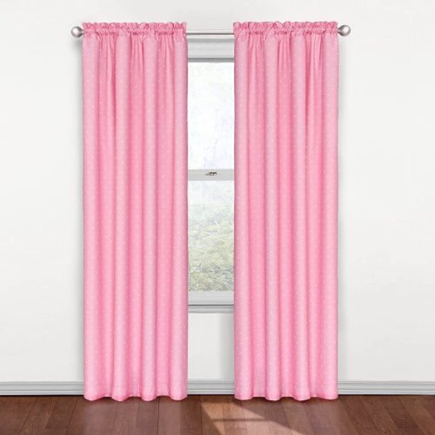 ECLIPSE Kids Curtains for Bedroom Polka Dots 42 x 84 Blackout Rod