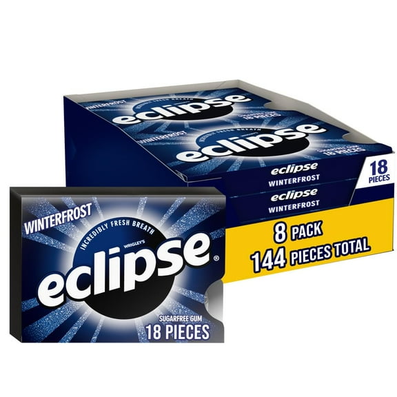 ECLIPSE Winter Frost Sugar-Free Chewing Gum - 8 Packs, 18-Count Each Gum Packs