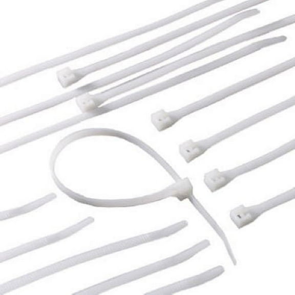 ECM Industries 46-310 100-Count Pack of 11" Inch White Nylon Cable Ties