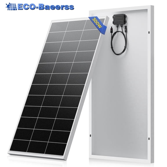 ECO-Baeerss 300W N-Type 16BB Monocrystalline Solar Panel 12V High Efficiency PV Module for RV Marine and Off-Grid Systems