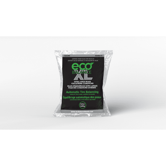 ECO Balance 03-ECOXL4 ECO XL Extreme Condition Tire/Wheel Balancing Beads - Off-Road Vehicles, Light Duty Truck Tires, (4) 3oz Balance Bead Bags, (4) Valve Caps