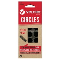 VELCRO® Brand ECO Collection STICK 'EM  Hook and Loop Fastener | Recycled Sustainable | 3/4" Black Circles | 10 Count