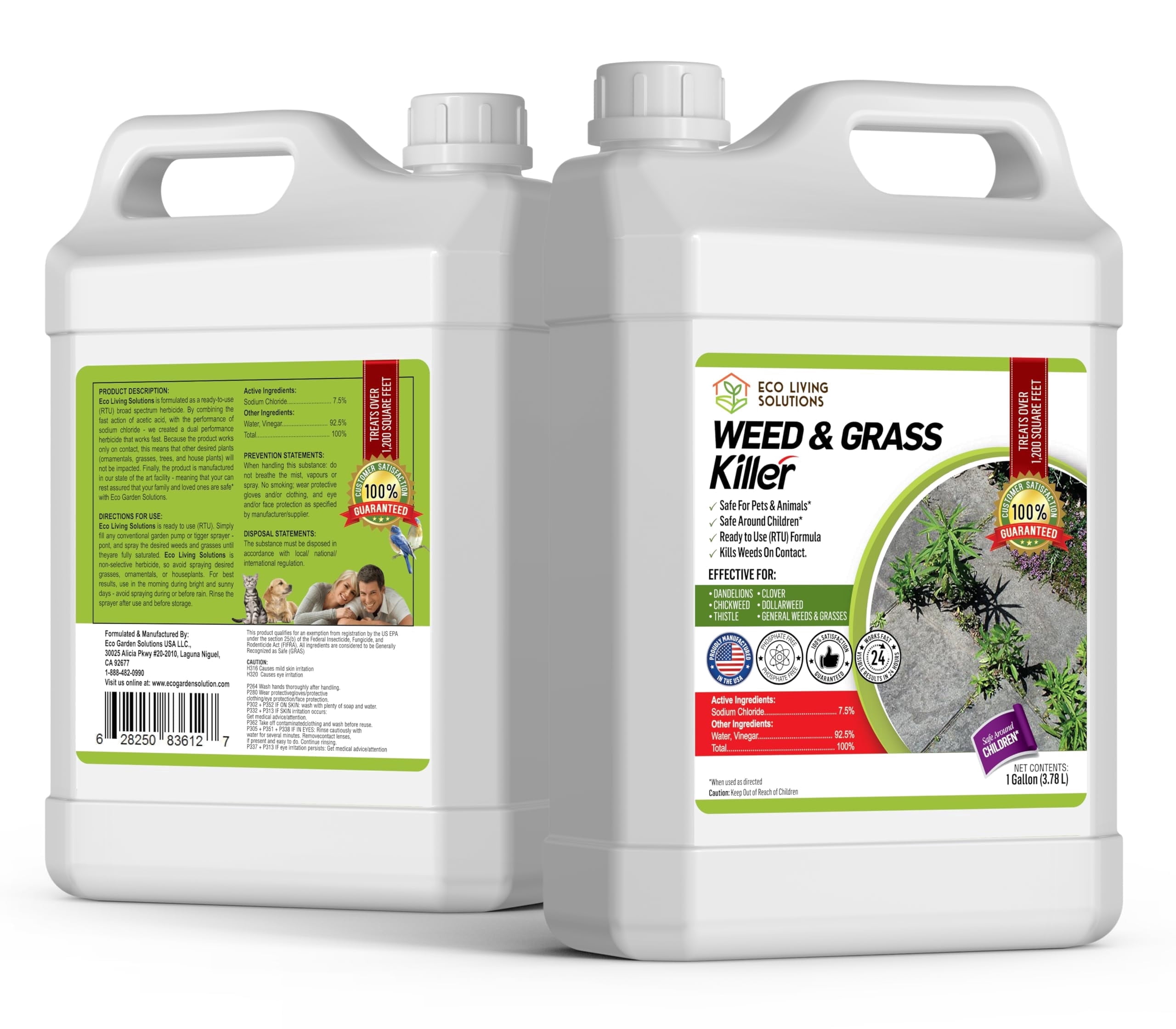 Eco Garden Solutions, Natural Vinegar Weed Killer, Kid and Pet Safe  Herbicide, 1 Gallon - Walmart.com