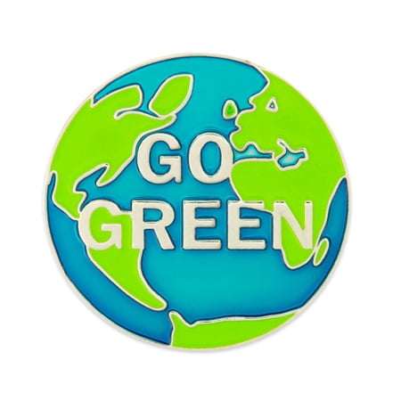 ECO Go Green World Environmental Awareness Enamel Lapel Pin