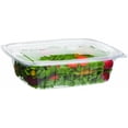 thumbnail image 1 of ECO PRODUCTS Compostable 24oz Clear Rectangular Deli Containers With Lids, Case of 200, Meal Prep, Made from PLA Plastic, A Renewable Material Made from Plants, One Lid Fits All, 1 of 8