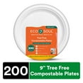 thumbnail image 1 of ECO SOUL Biodegradable Sugarcane Eco Plates, 9 Inch, 200 Count, 1 Pack, 1 of 7