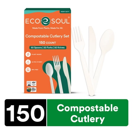 Compostable Plant Based Cutlery - Set of 150