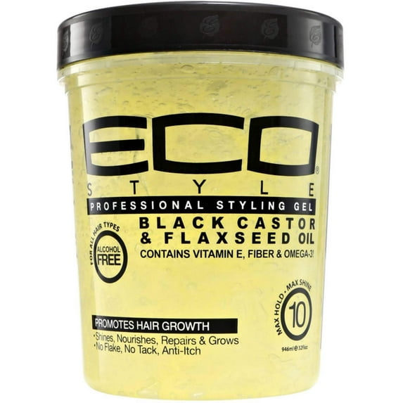 ECO Styler Black Castor & Flaxseed Oil Gel 8 oz