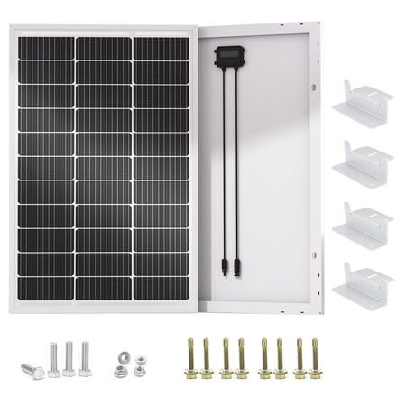 ECO-WORTHY 100 Watts 12 Volts Monocrystalline Photovoltaic Solar Panel High Efficiency Module for 12 Battery Charging RV Marine Boat Off Grid(Upgrade)