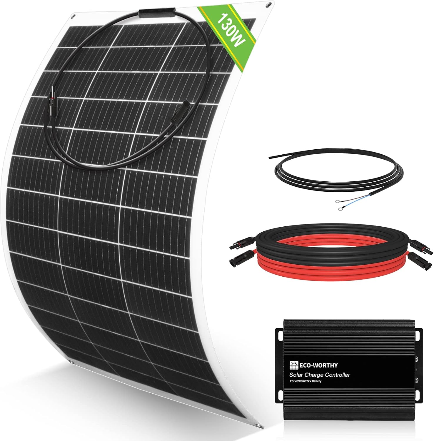 ECOWORTHY 260W Flexible Solar Panel Kit for Golf Cart,1040wh/day