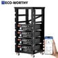 ECO-WORTHY 4-Pack 48V 100Ah LiFePO4 Server Rack Batteries, 20.48kWh, Bluetooth/WiFi, 100A BMS, UL1973 & UL9540A