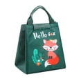 thumbnail image 1 of ECO-friendly Cute Tiger Thermal insulation Panda Bear Dinosaur Food Storage Bag Handbag Women Lunch Bag Picnic Bag GREEN, 1 of 8