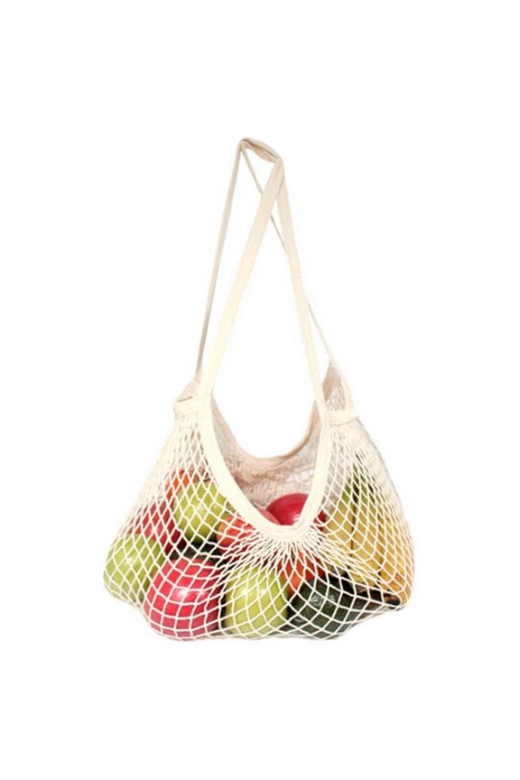 226589 Natural Long Handle String Bag