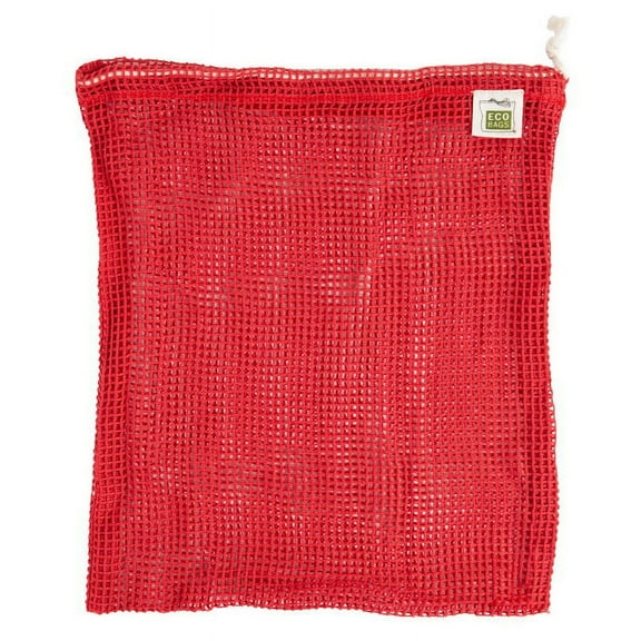 ECOBAGS Organic Cotton Chili Net Drawstring Reusable Bag 10" x 12"