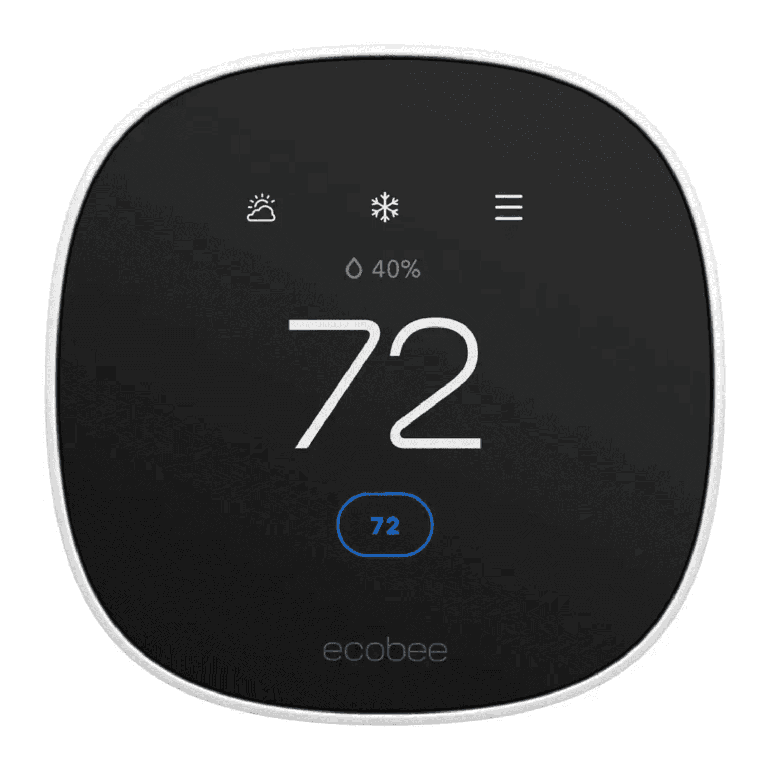 Ecobee Smart Thermostat Sealed Compatable W/Siri, Alexa, and Google W/ Trim Kit