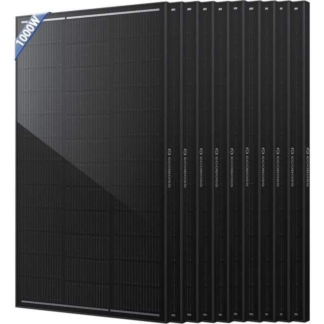 Waree Solar Panel Kit ECOBOSS 1000W 12V N-Type 16BB Monocrystalline Solar Panel Kit, 25.6% ...