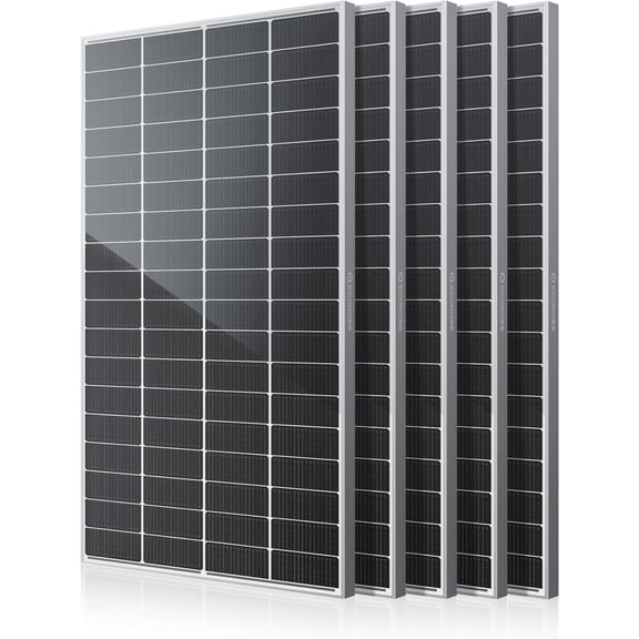 ECOBOSS 1000W N-Type Solar Panel Kit 5-Pack 16BB 25.6% High Efficiency for RV Van Marine and Cabin Off-Grid Power Systems