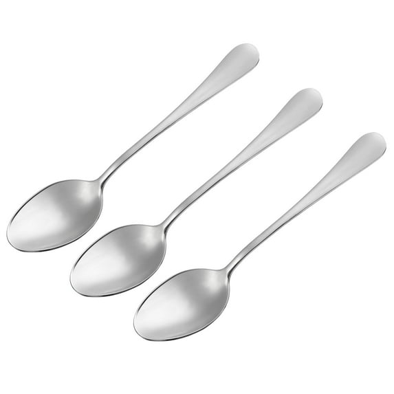 ECOCASALIVING Spoons 8" 410 Stainless Steel Spoon for Home Kitchen Restaurant 3 Pack