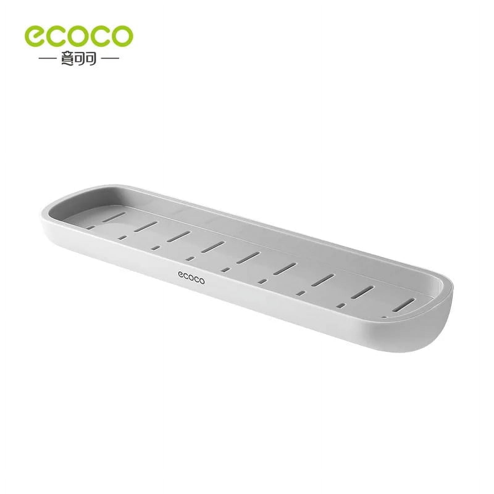 ECOCO Bathroom Storage Rack Shower Shelf Punch Drill Free Adhesive ...