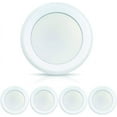 thumbnail image 1 of ECOELER 6 Inch LED Flush Mount Ceiling Light, Surface Mount LED Disk Light, Aluminum Baffle Trim, 16.5W, 4000K Cool White, 1000LM, Dimmable. Energy Star & ETL Listed, 4Pack, 1 of 8