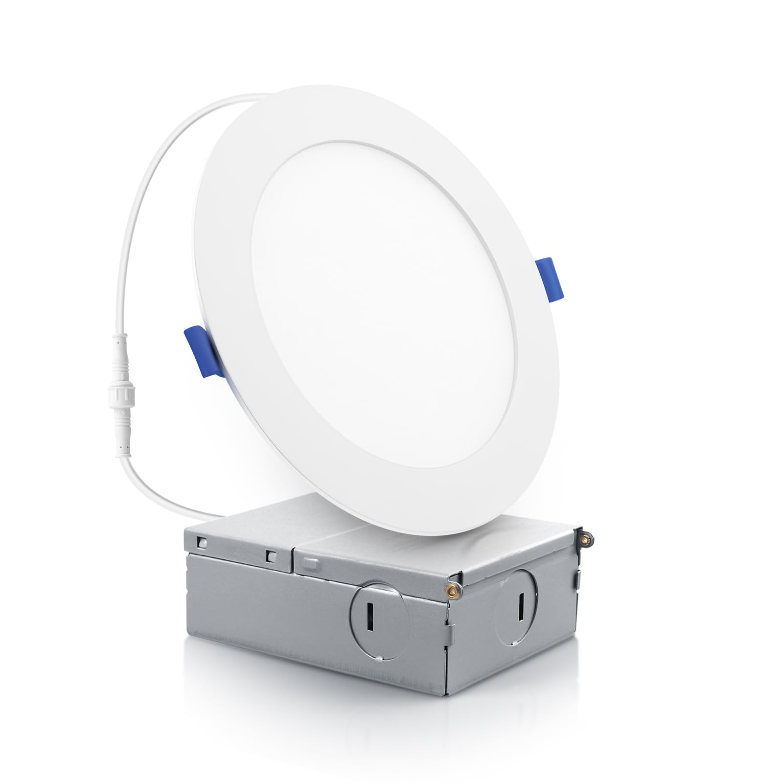 Fcc Box ECOELER 6 Inch Slim Recessed Lighting with Junction Box, Dimmable ...