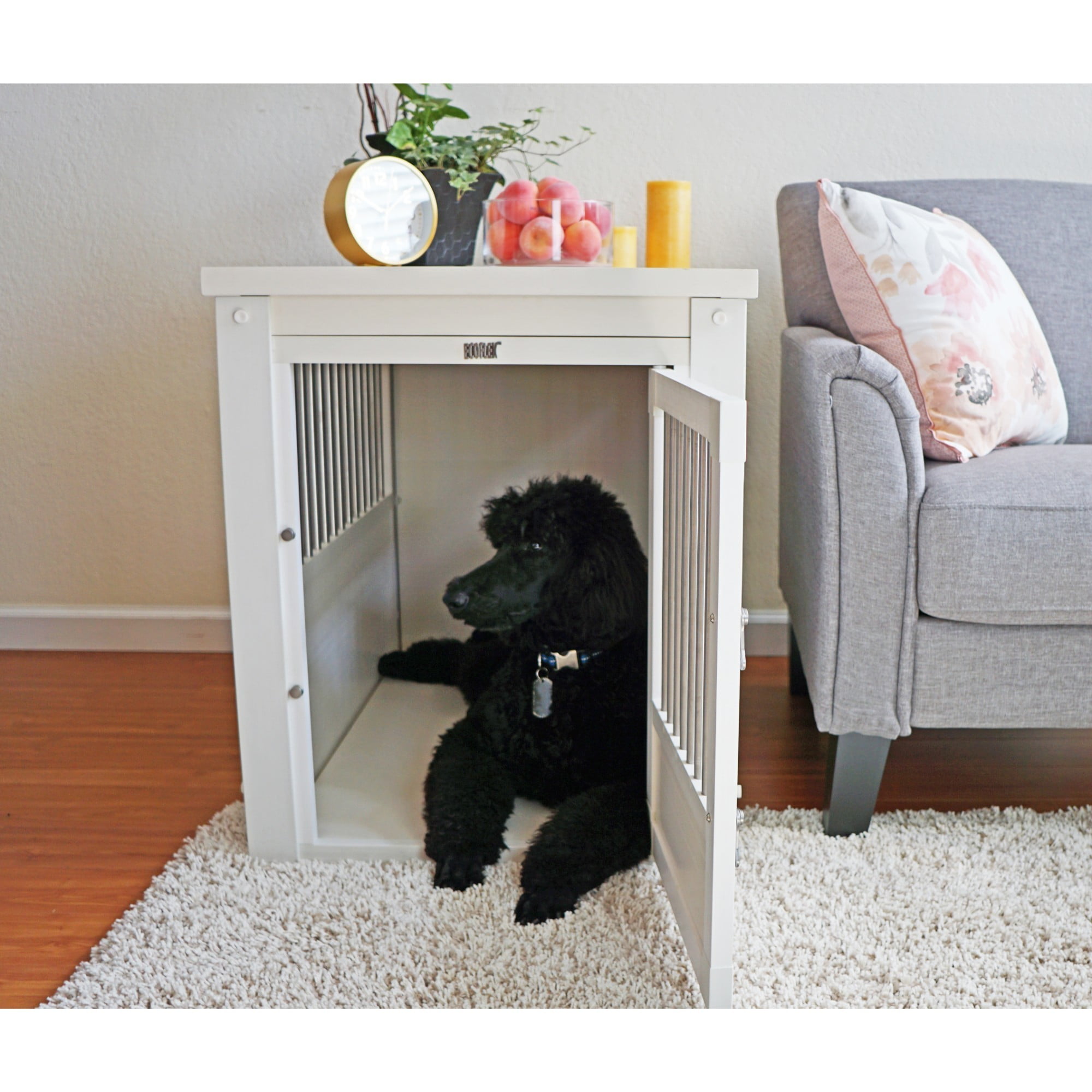 ECOFLEX® Dog Crate End Table Antique White Extra Large