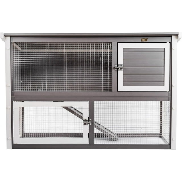 ECOFLEX Easy to Clean Rabbit Hutch in Grey - Walmart.com