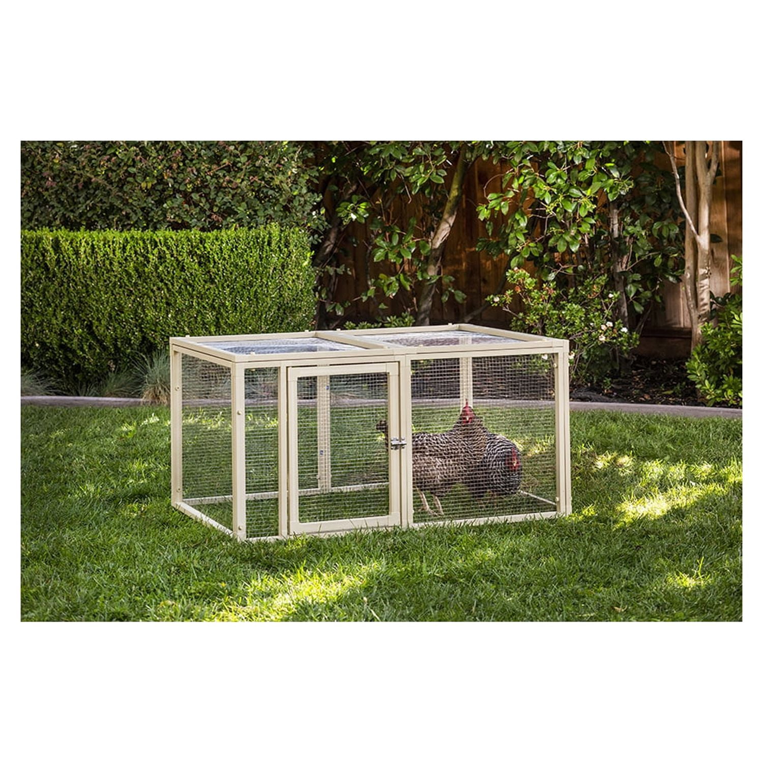 ECOFLEX Beige 47" Outdoor Chicken Pen with Stainless Steel Mesh