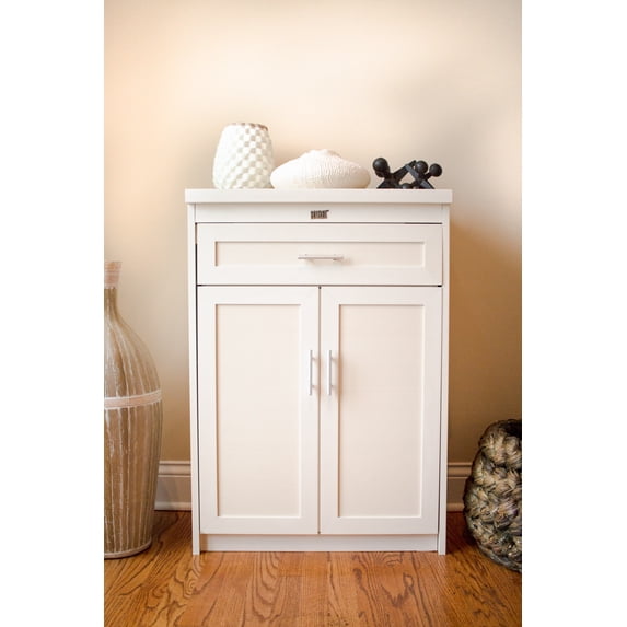 ECOFLEX Murphy Style Bed with Memory Foam Cushion - Antique White