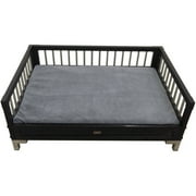 ECOFLEX Raised Dog Bed with Memory Foam Cushion, Espresso, Extra Large
