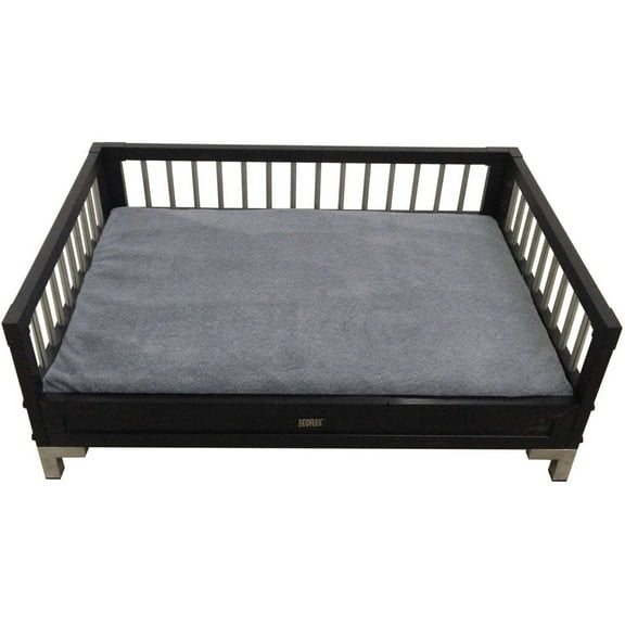 ECOFLEX Raised Dog Bed with Memory Foam Cushion, Espresso, Extra Large