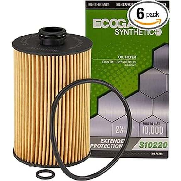 ECOGARD S10220 Premium Cartridge Engine Oil Filter for Synthetic Oil Fits Audi A8 Quattro 4.0L 2013-2018, S6 4.0L 2013-2018, S7 4.0L 2013-2018, RS7 4.0L 2014-2018, S8 4.0L 2013-2018