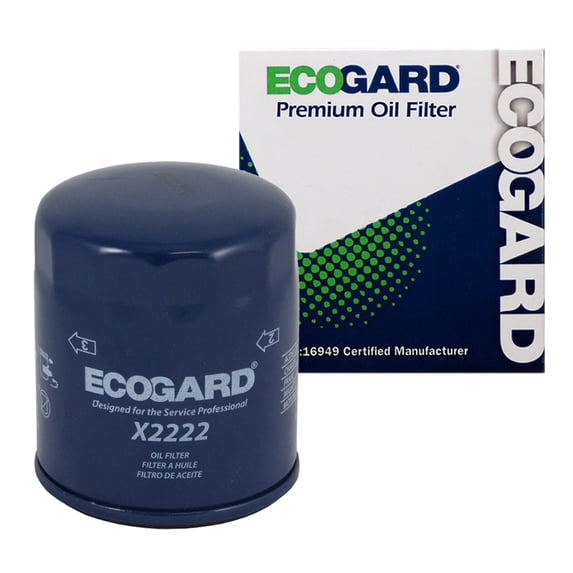 ECOGARD Oil Filter X2222 | Premium Spin-On Engine Oil Filter | Replacement Filter for Select Vehicles