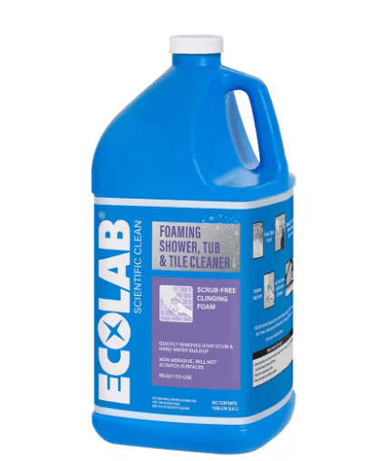 ECOLAB 1 Gal. Foaming Shower, Tub and Tile No-Scrub All Purpose Cleaner, for Bathroom, Shower, Vanity and Sink