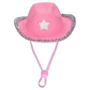 Vibrant Life Halloween Cowboy Hat Costume for Dogs and Cats, Pink, XS/S